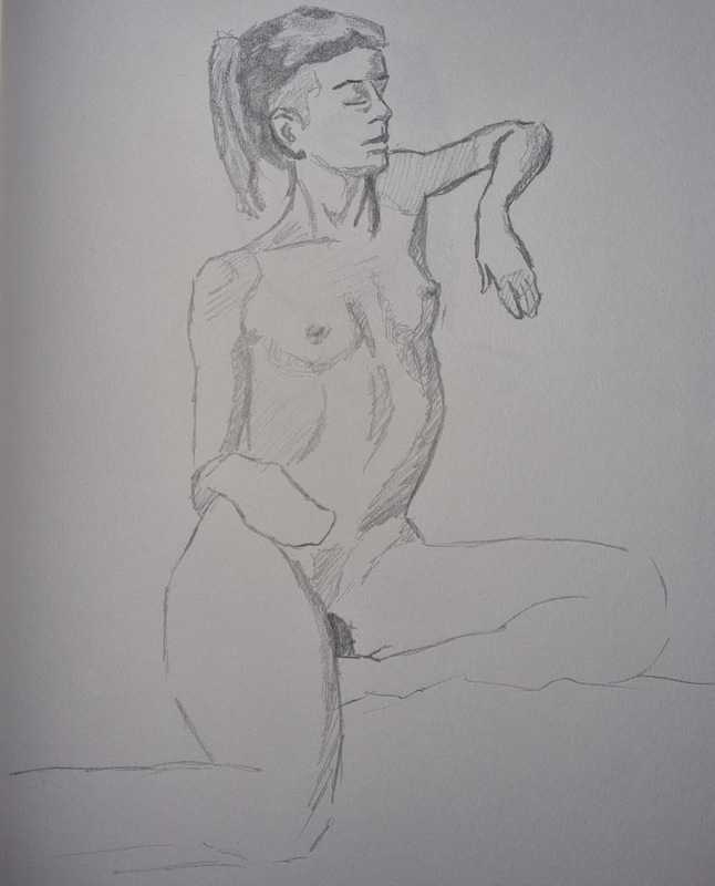Woman, 4 of 4, seated, pencil