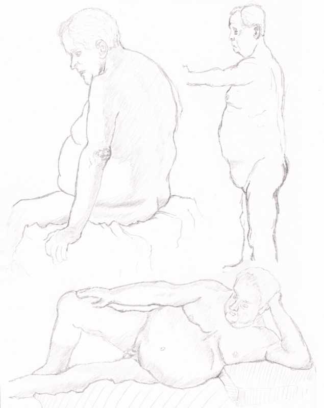 Three images of a gent