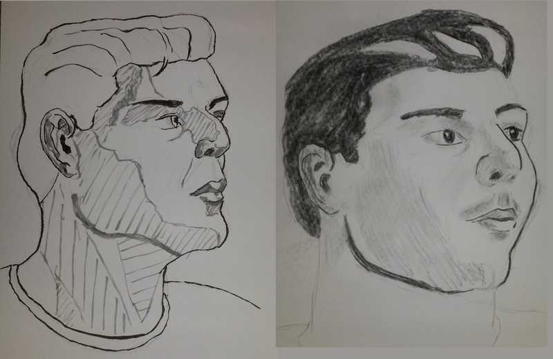 Portrait, Man, 2 views