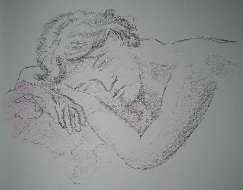 Woman, 4 of 4, portrait, pencil