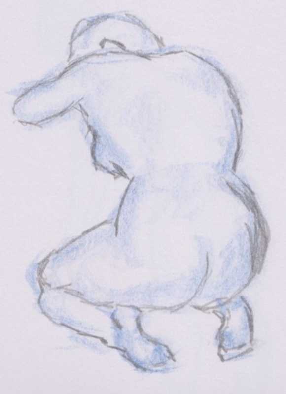 Woman, crouched