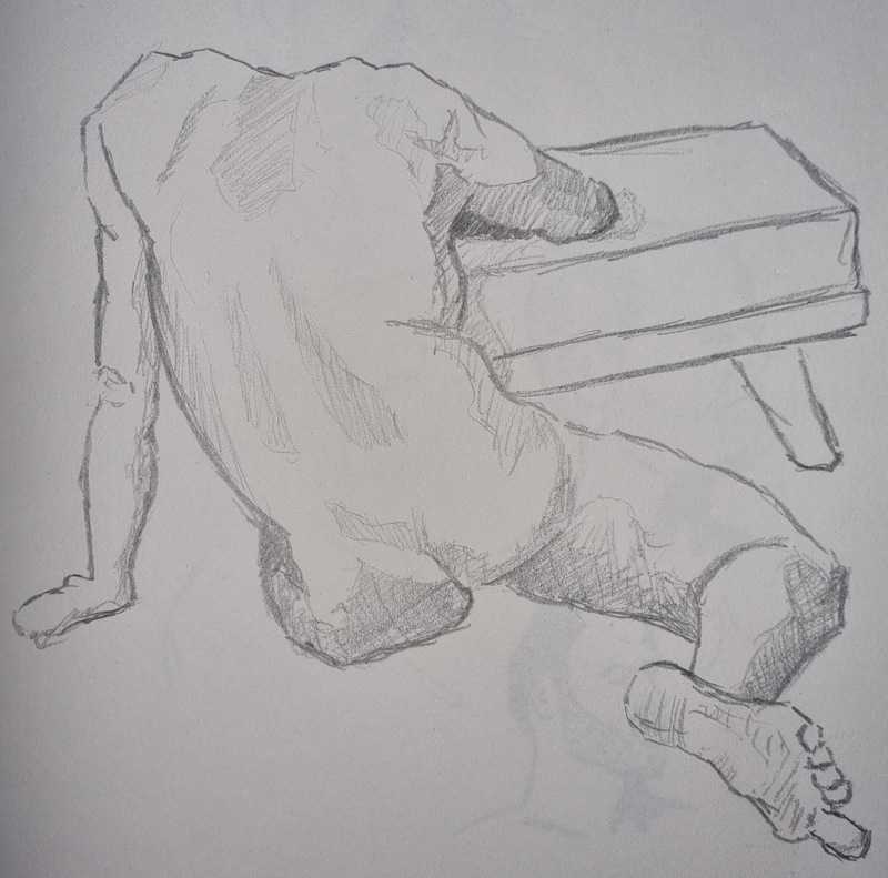 Man, 7 of 7, seated, pencil