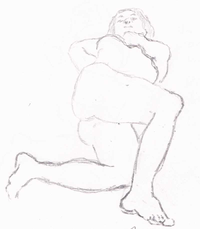 Foreshortened lady