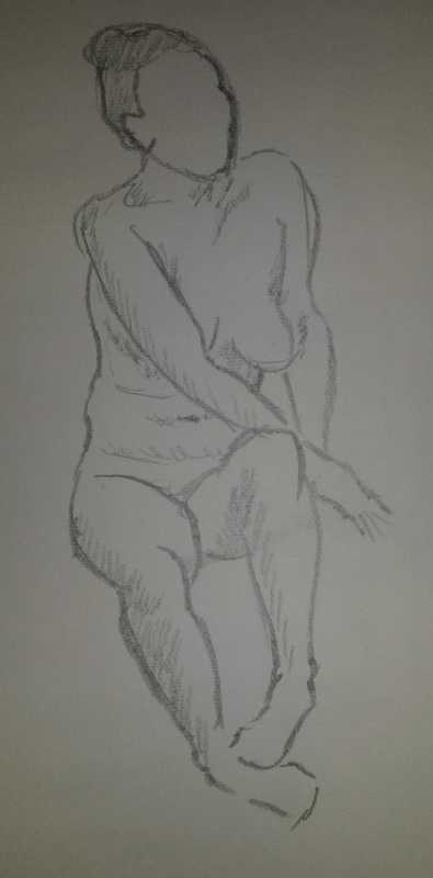 Woman, 1 of 5, seated, frontal