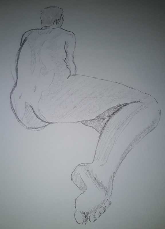 Woman, 7 of 7, seated (2 of 2) - pose (pushed), pencil