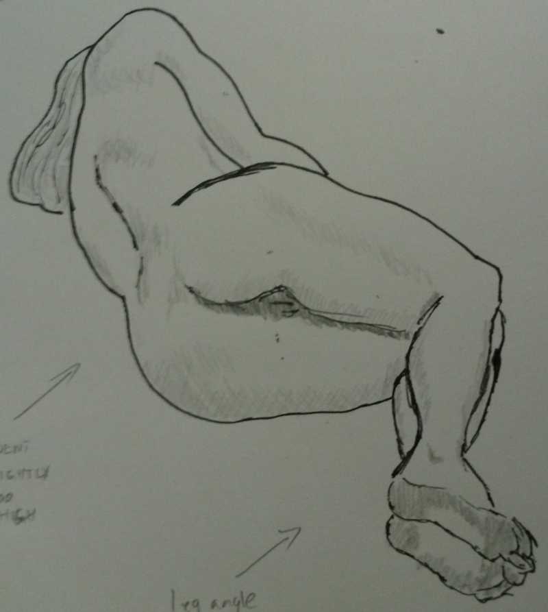 Foreshortened lady